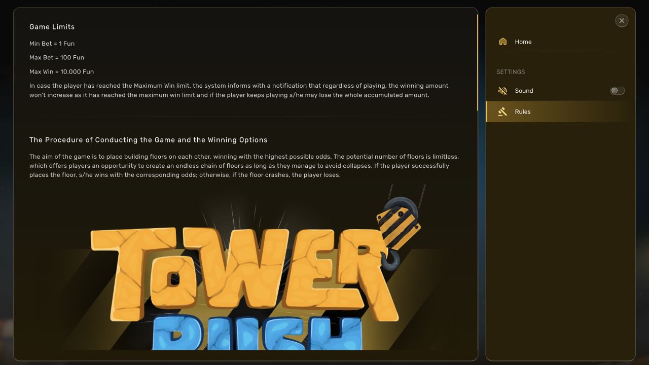 Tower Rush zweryfikowane zasady demo z limitami
